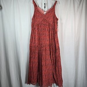 joie womens tiered maxi dress lined NWT RN165589 size Large color tea ro…